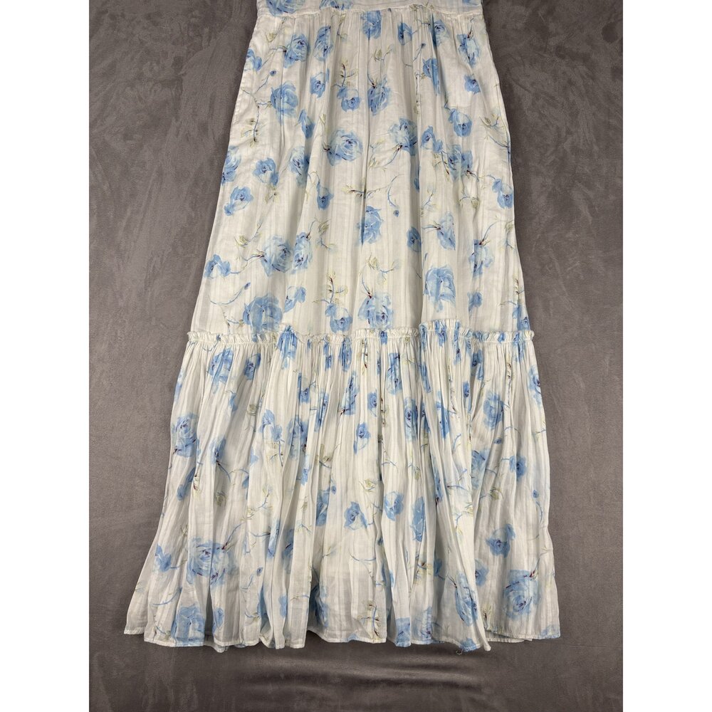 Loveshackfancy Blue Floral Tiered Maxi Dress Size 4 - Picture 7 of 11